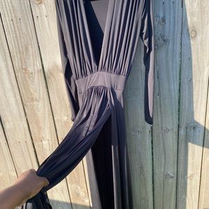 Long Sexy Black Dress with two slits in the front to show off a lots of leg!